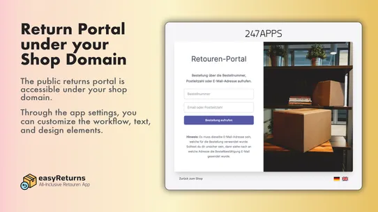 Order Returns | easyReturns screenshot