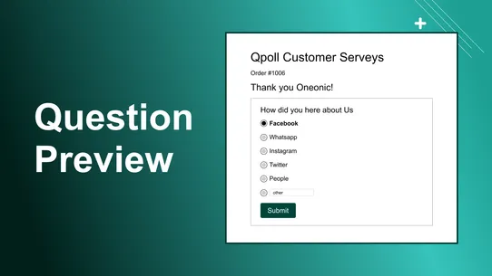 Qpoll Post Purchase Surveys screenshot