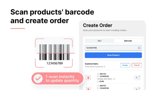 syncX: SKU &amp; Barcode Scan screenshot