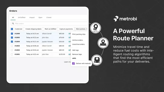 Metrobi Local Delivery Planner screenshot