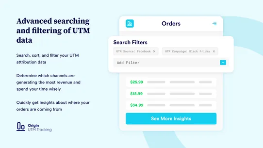 Origin UTM Tracking screenshot