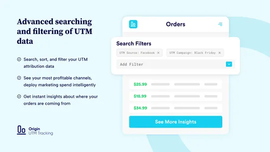 Origin UTM Tracking screenshot