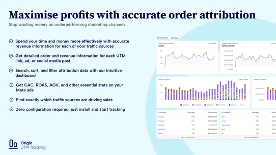 Origin: Ad &amp; UTM Tracking screenshot