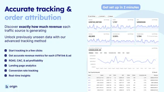 Origin: Meta Ad &amp; UTM Tracking screenshot