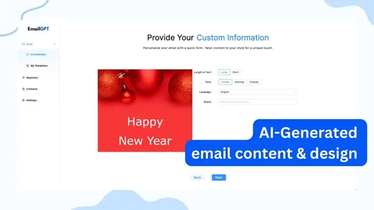 EmailGPT Marketing Generator screenshot