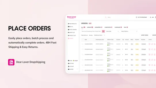 Dear‑Lover Dropshipping screenshot