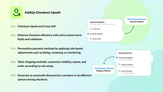 AddUp Checkout Customizer screenshot