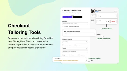 AddUp Checkout Customizer screenshot