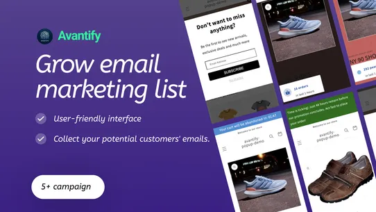 Avantify: Sales Pop Up Email screenshot