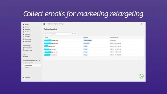 Avantify: Sales Pop Up Email screenshot