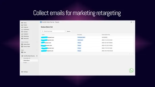 Avantify: Sales Pop Up Email screenshot