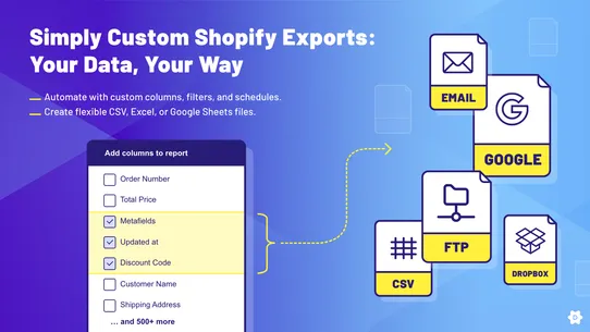 DataChamp Order Export XLS/CSV screenshot