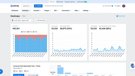 Plerdy — Heatmap, Replay &amp; SEO screenshot