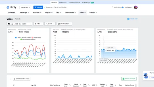 Plerdy — Heatmap, Replay &amp; SEO screenshot