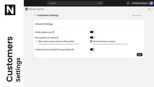 NetSuite Integration screenshot