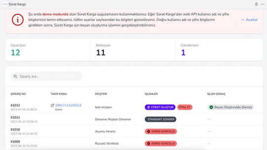 Sürat Kargo screenshot