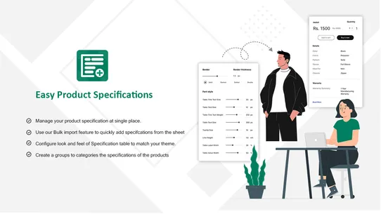 EasySpec Product Specification screenshot