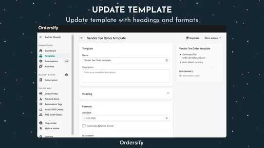 Ordersify: Order Exporter screenshot