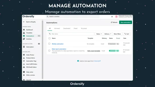 Ordersify: Order Exporter screenshot