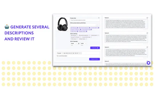 Product Description Copywriter screenshot