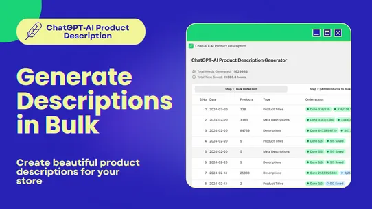 ChatGPT‑AI Product Description screenshot