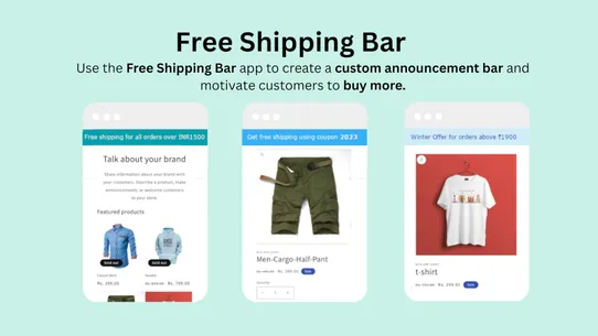 Free Shipping Bar screenshot