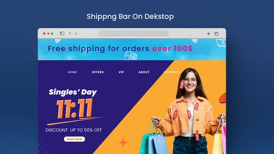 Makkpress Free Shipping Bar screenshot