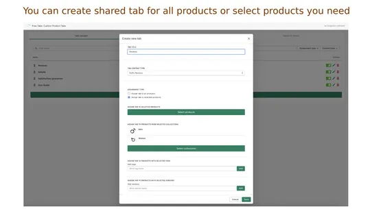 PRO Tabs ‑ Products Tabs Maker screenshot