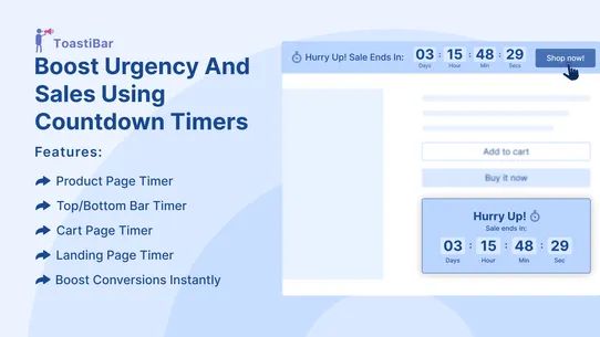 Toastibar Sales Popup &amp; Timers screenshot