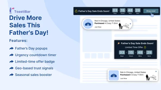 Toastibar Sales Popup &amp; Timers screenshot