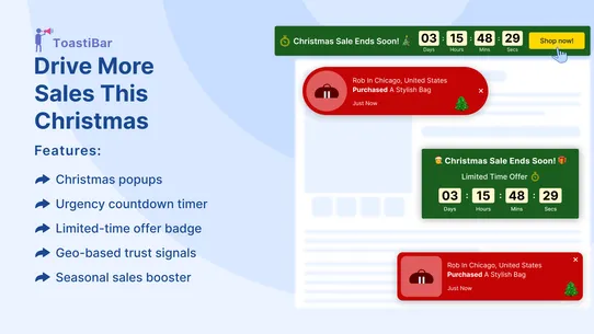 Toastibar Sales Popup &amp; Timers screenshot
