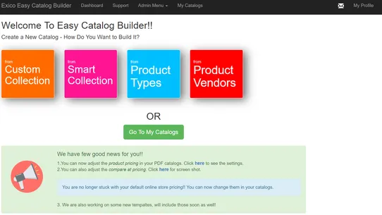 Exico Easy Catalog Builder screenshot