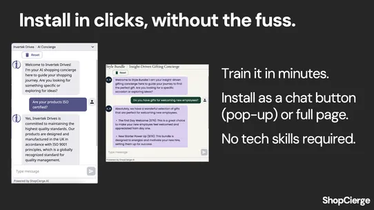 ShopCierge — AI Sales Chatbot screenshot