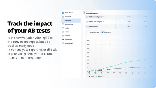 Omniconvert AB testing + CRO screenshot