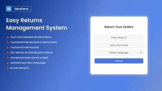Easy Returns Management System screenshot