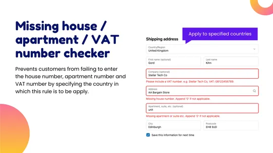 King Checkout Validation screenshot