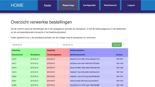 Dutch accountingsystems screenshot