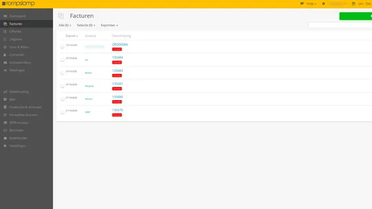 Dutch accountingsystems screenshot