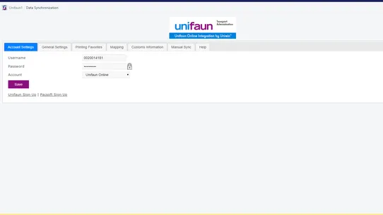 Unifaun1 screenshot