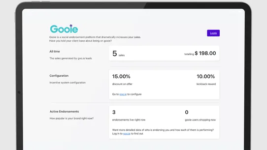 Gooie: Customers sell for you screenshot