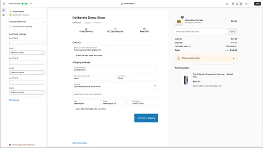 Deliberate Checkout screenshot