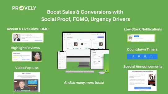 Provely Social Proof &amp; Urgency screenshot