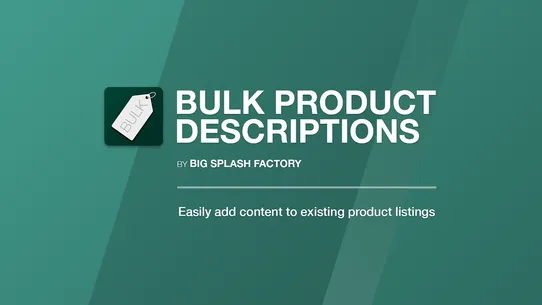 BSF Bulk Product Descriptions screenshot