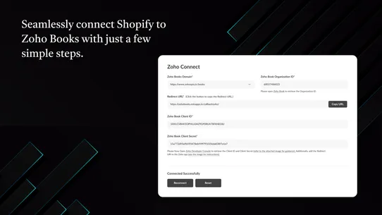 Zoho Books Integration screenshot