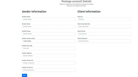 Postage screenshot