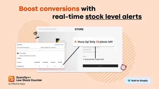 Scarcity++ Low Stock Counter screenshot