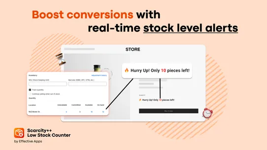 Scarcity++ Low Stock Counter screenshot