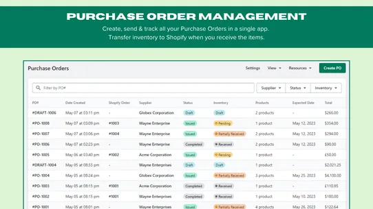 Ultimate Purchase Orders screenshot