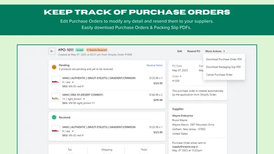 Ultimate Purchase Orders screenshot