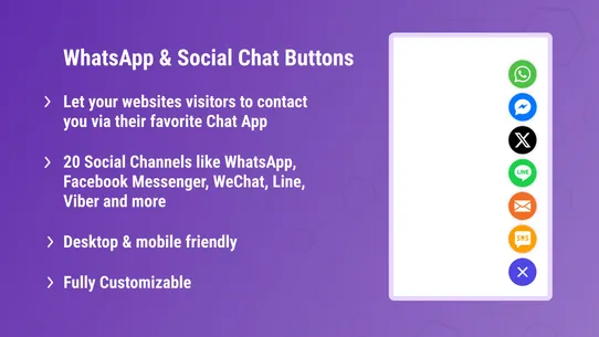 QChat: WhatsApp &amp; Chat Buttons screenshot